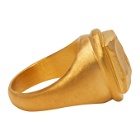 Rochas Homme Gold Signet Ring