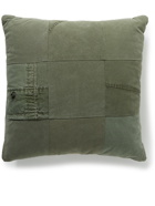Greg Lauren - Patchwork Cotton-Canvas and Linen Throw Pillow