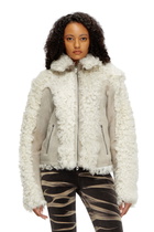 Diesel Shearling jacket - Leather jackets Womens in White