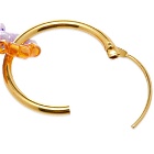 Pura Utz Women's Mini Yin Yang Earring in Orange/Purple
