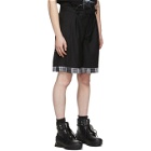 C2H4 Black My Own Private Planet Sequin Layered Tailored Shorts