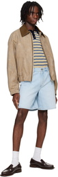 System Beige Speckle Bomber Jacket