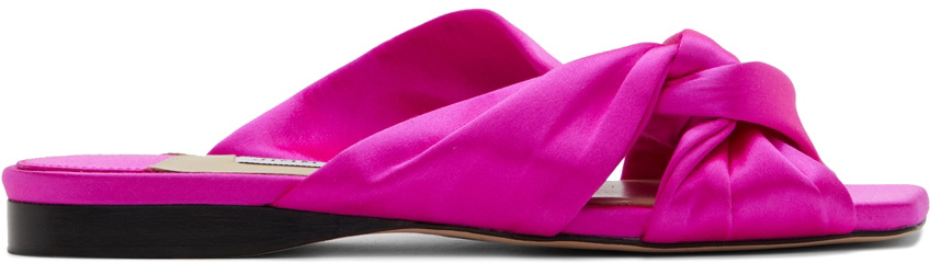 Sanderlings Raspberry Rubber Flat Sandals | Bared Footwear