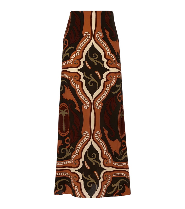 Photo: Johanna Ortiz Printed silk maxi skirt