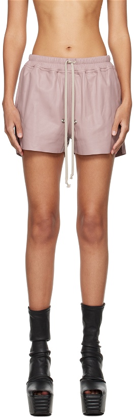 Photo: Rick Owens Pink Gabe Leather Shorts