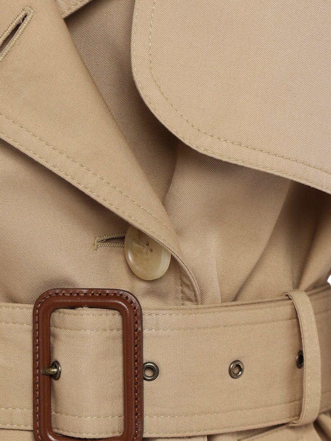 CHLOÉ Cotton Gabardine Short Trench Coat