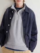 Kaptain Sunshine - Suvin Cotton-Jersey Half-Zip Sweatshirt - Gray