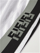 FENDI - Logo Webbing-Trimmed Mesh Sweatpants - Multi