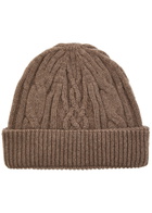 John Smedley Emery Cable-knit Cashmere and Wool-blend Beanie - Taupe - One Size