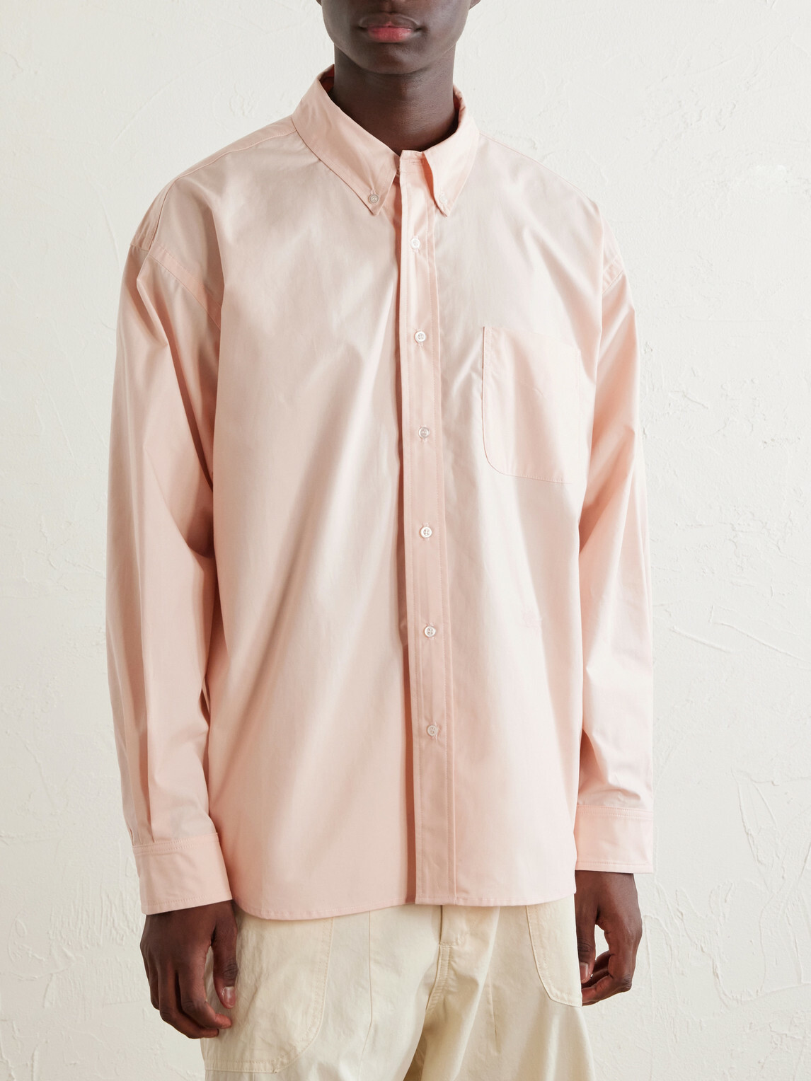 Cherry Los Angeles - Button-Down Cotton-Poplin Shirt - Pink