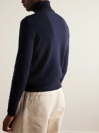 John Smedley - Kolton Slim-Fit Recycled-Cashmere and Merino Wool-Blend Rollneck Sweater - Blue