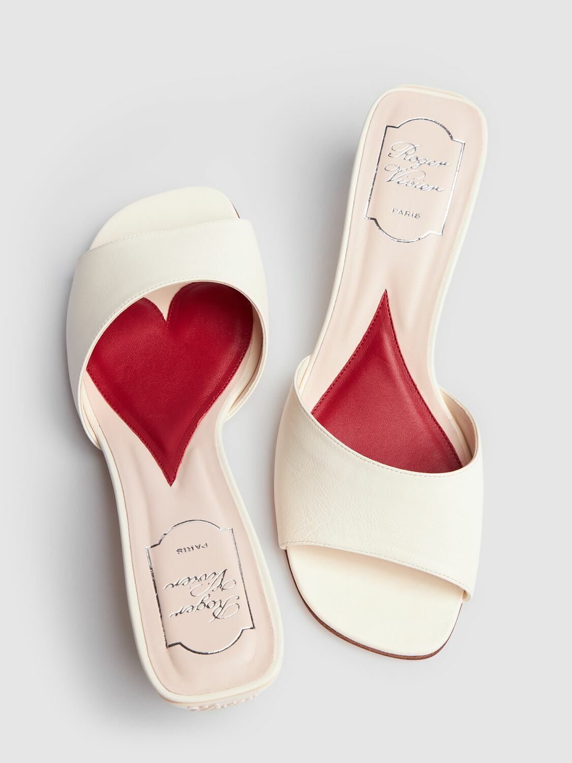 ROGER VIVIER 45mm Jewel Heel Leather Mules Roger Vivier