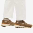 EasyMoc Men's Merrimack Boat Sneakers in Dark Sand Suede
