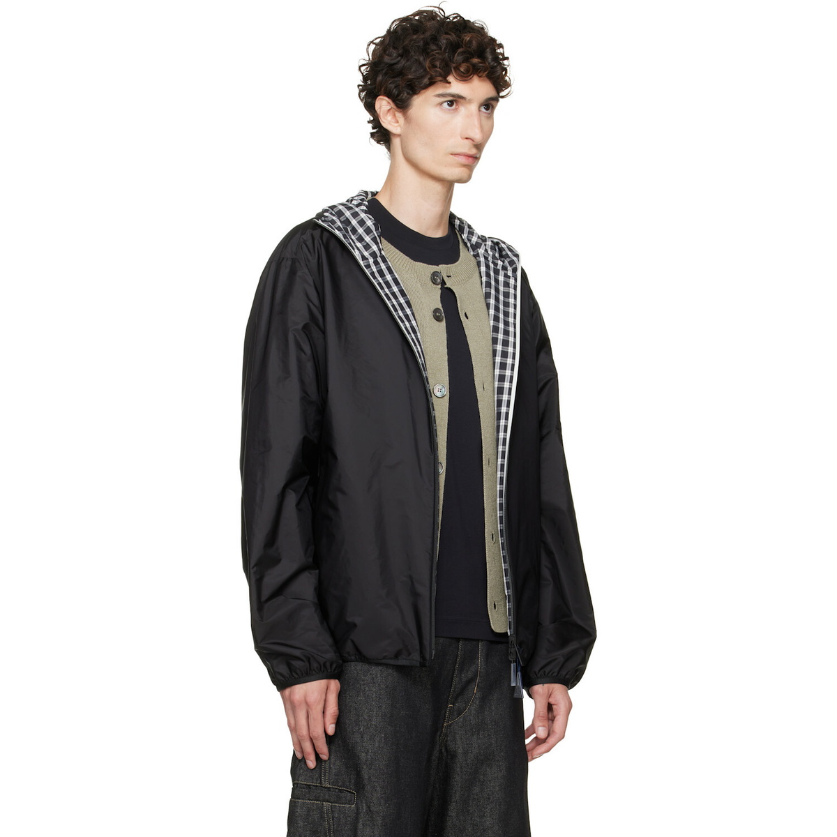 Moncler Black Vandelli Reversible Hooded Jacket