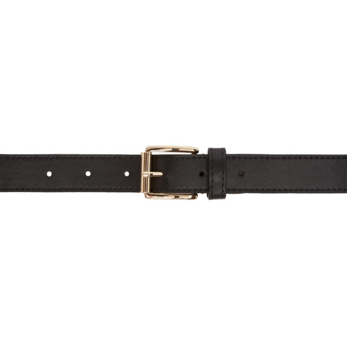 Éditions M.R  Black Leather Belt 