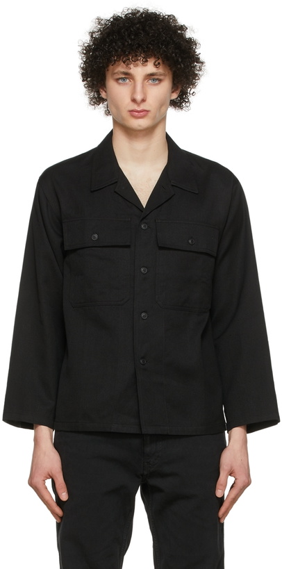 Photo: Visvim Black Linen Shirt