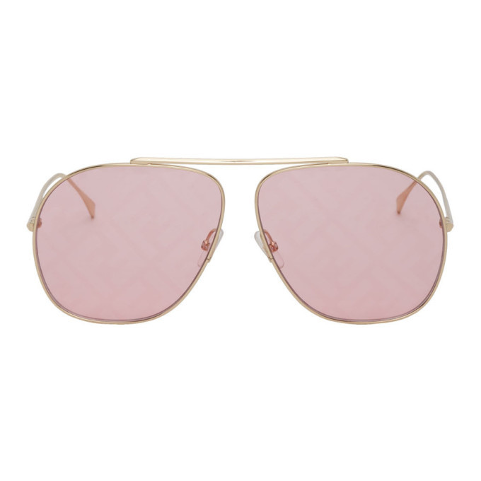 Fendi Fendi Disco Aviator Metal Sunglasses