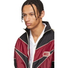 Gucci Red and Black Vintage Nylon Track Jacket