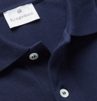 Kingsman - Contrast-Tipped Cotton-Piqué Polo Shirt - Blue
