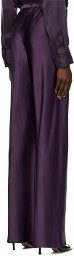 Silk Laundry Purple Bias-Cut Lounge Pants
