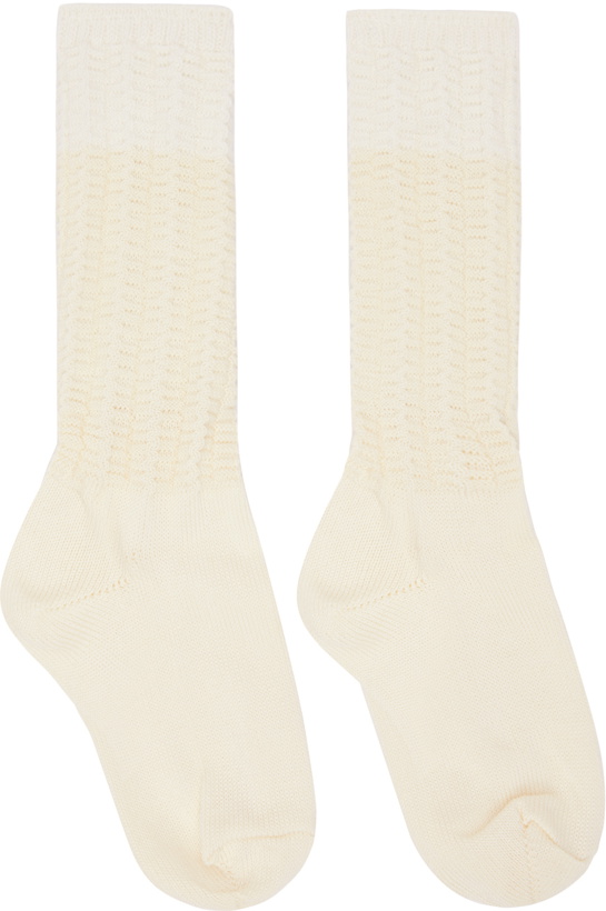 Photo: HOMME PLISSÉ ISSEY MIYAKE Off-White Churros Socks