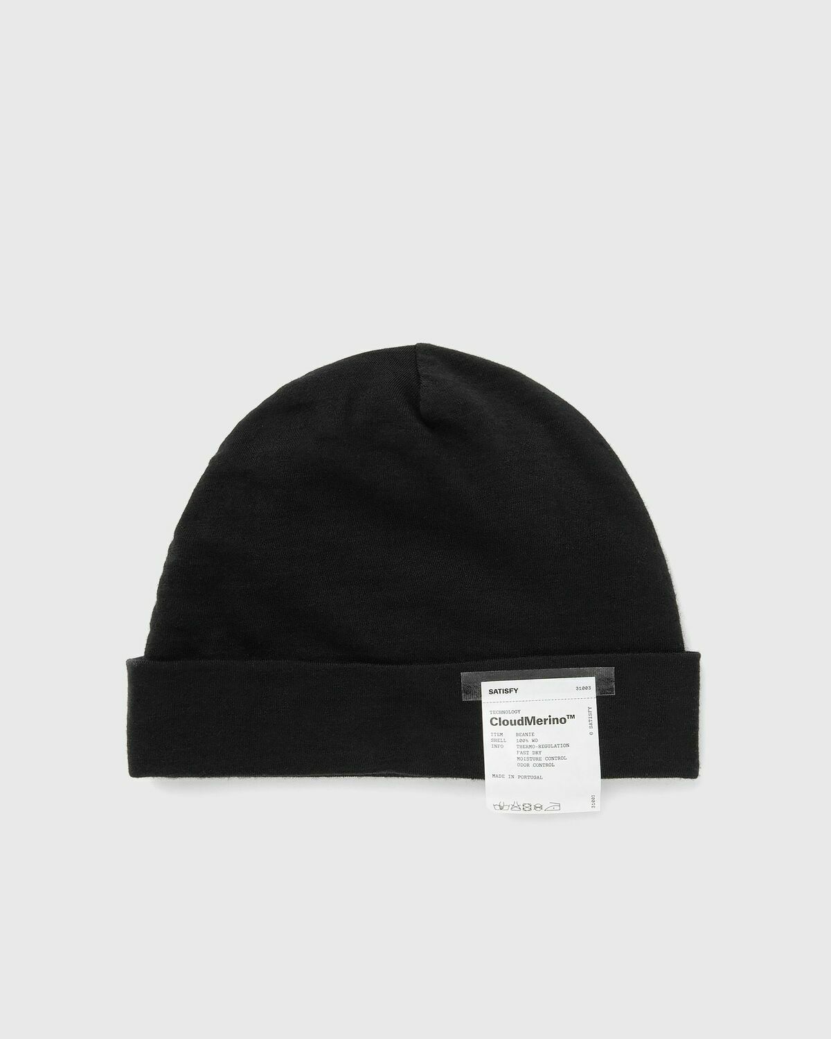 Satisfy Running Cloud Merino Beanie Black Beanies