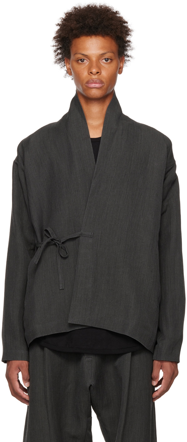Jan-Jan Van Essche Gray #48 Blazer Jan-Jan Van Essche