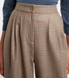 Blazé Milano Glassy checked virgin wool straight pants