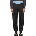 Feng Chen Wang Black Wool Denim Mix Trousers