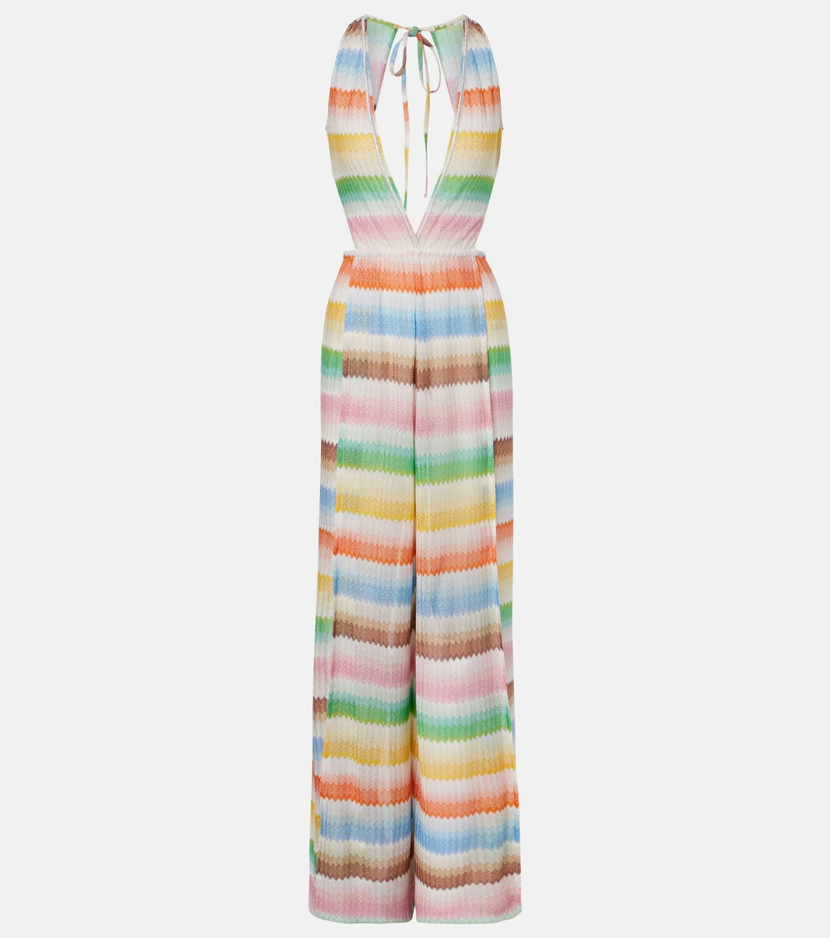 Missoni Zigzag open-back lamé jumpsuit