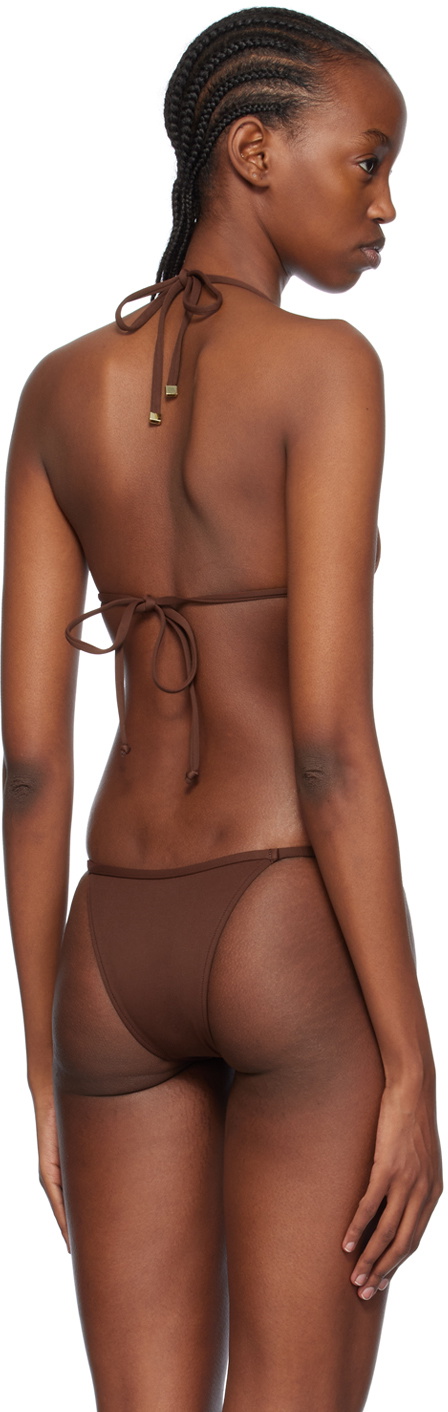 ÉTERNE Brown Thea 90s Bikini Top