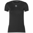 Marine Serre Women's Organic Cotton Rib T-Shirt in Black