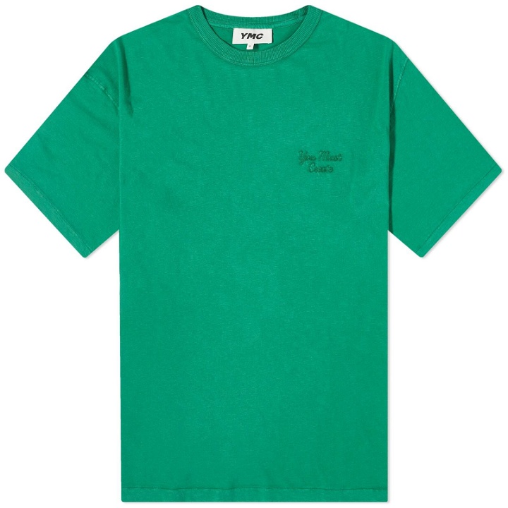 Photo: YMC Men's Tripe T-Shirt in Green