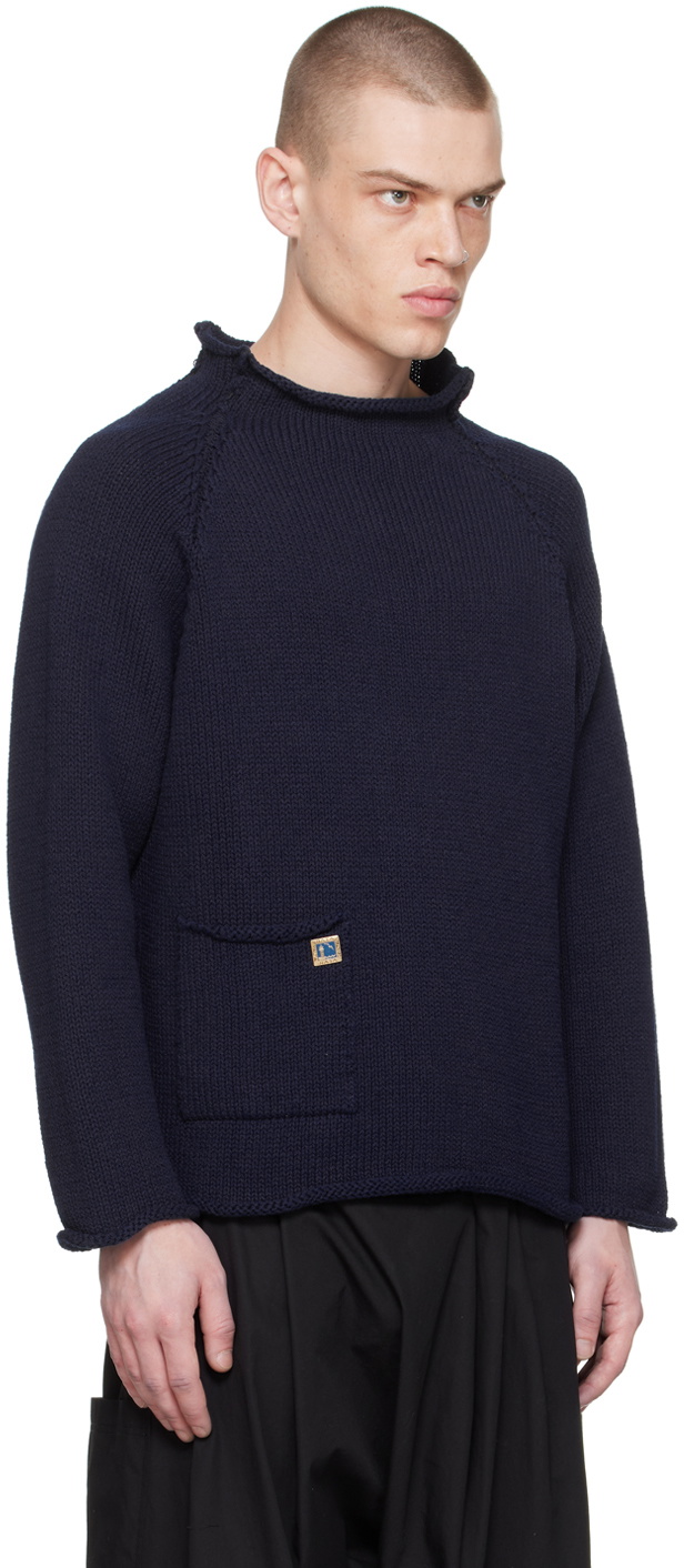 XENIA TELUNTS Indigo Fisherman Sweater