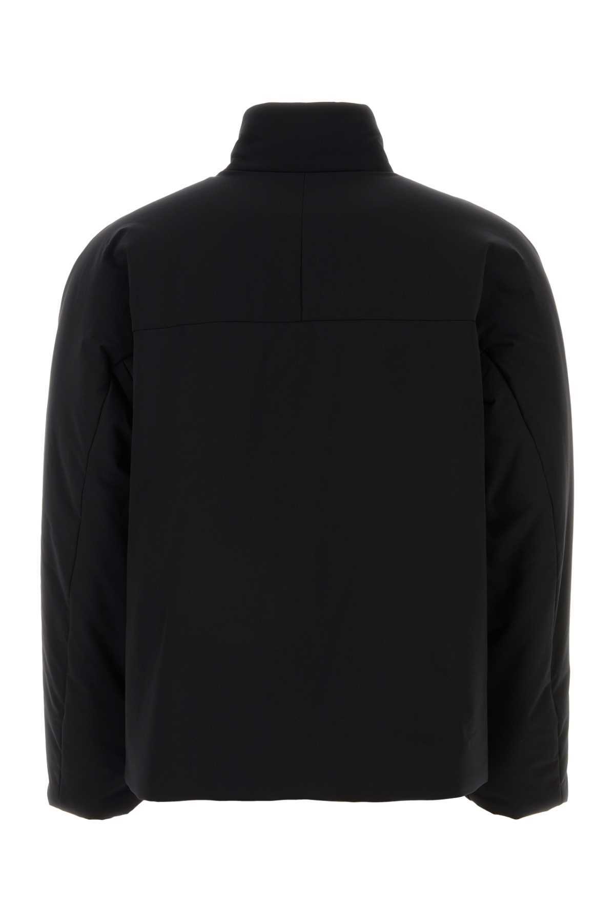 Ferragamo Black Polyester Padded Jacket Salvatore Ferragamo