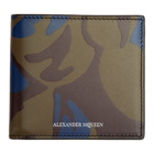 Alexander McQueen Burgundy Military Camo Bifold Wallet
