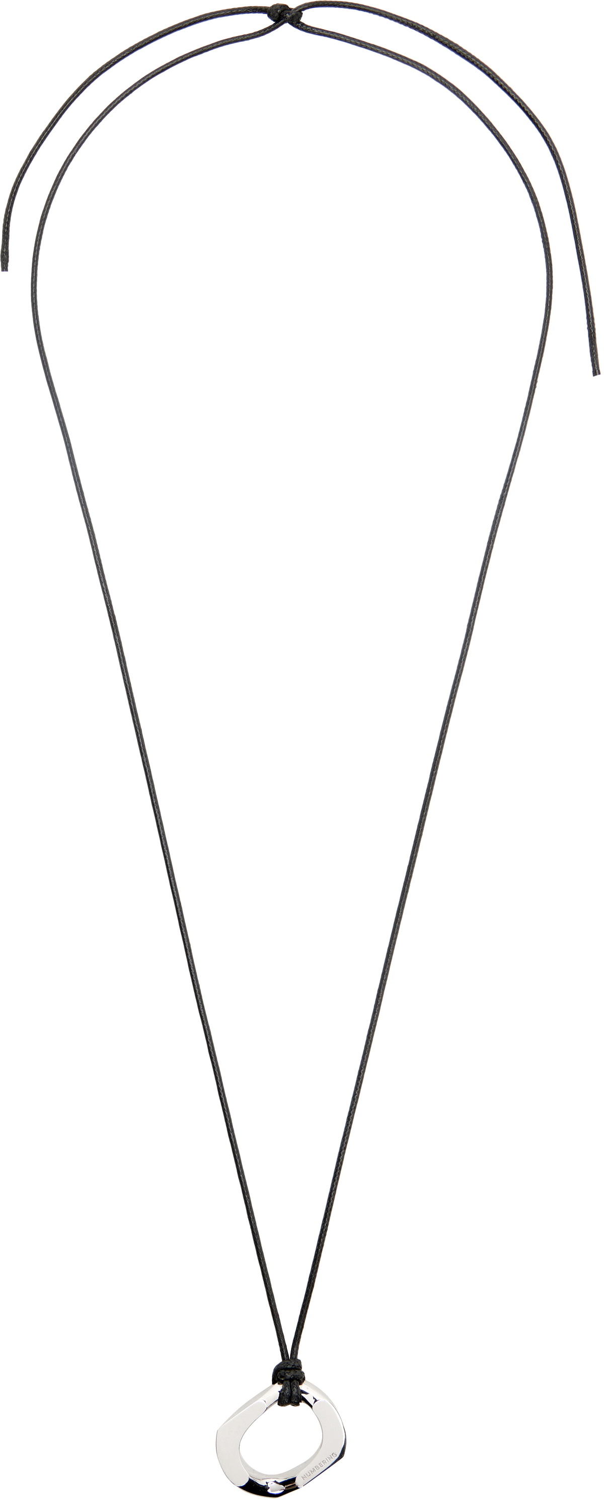 Numbering Silver #3719 Round Brilliant Small Cross Necklace