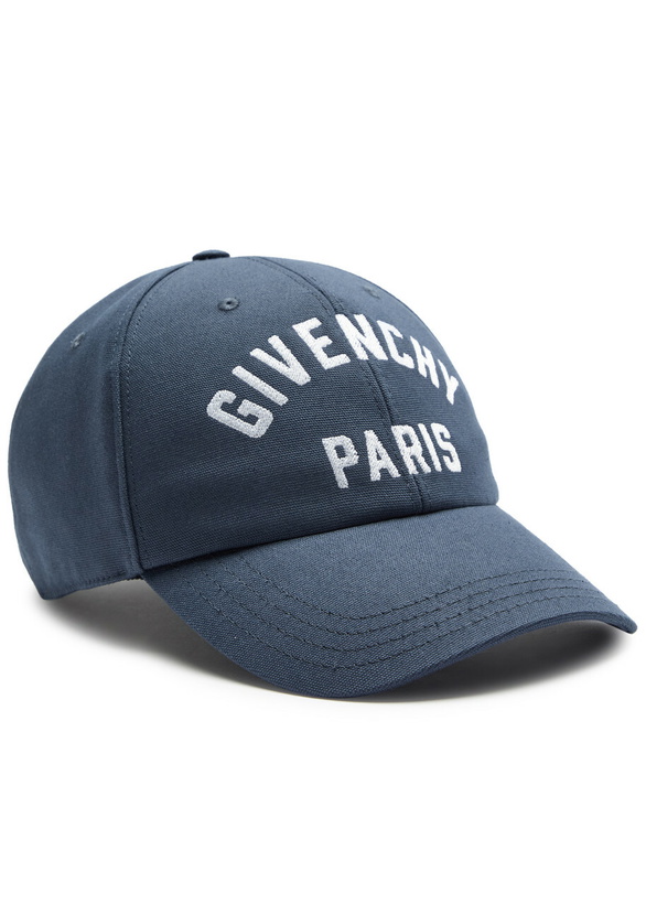 Photo: Givenchy Curved Logo-embroidered Cotton cap - Navy - One Size