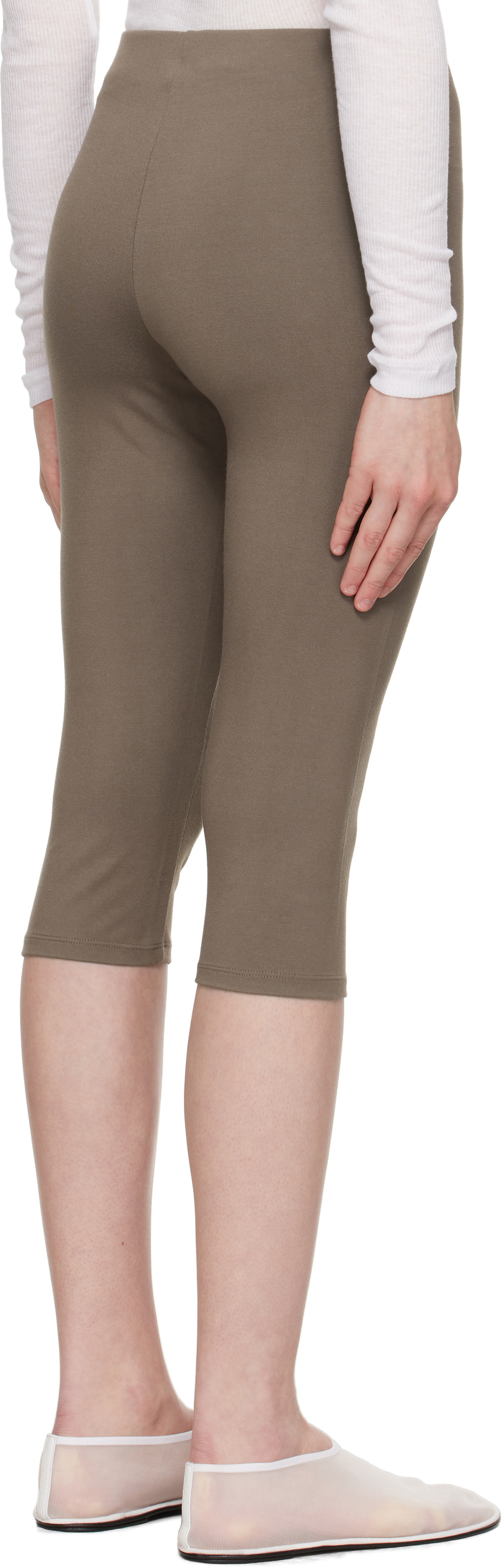 SKIMS Taupe Smooth Layers Capri Leggings