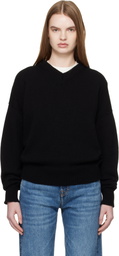 &Daughter Black Balla Slouch V-Neck Sweater