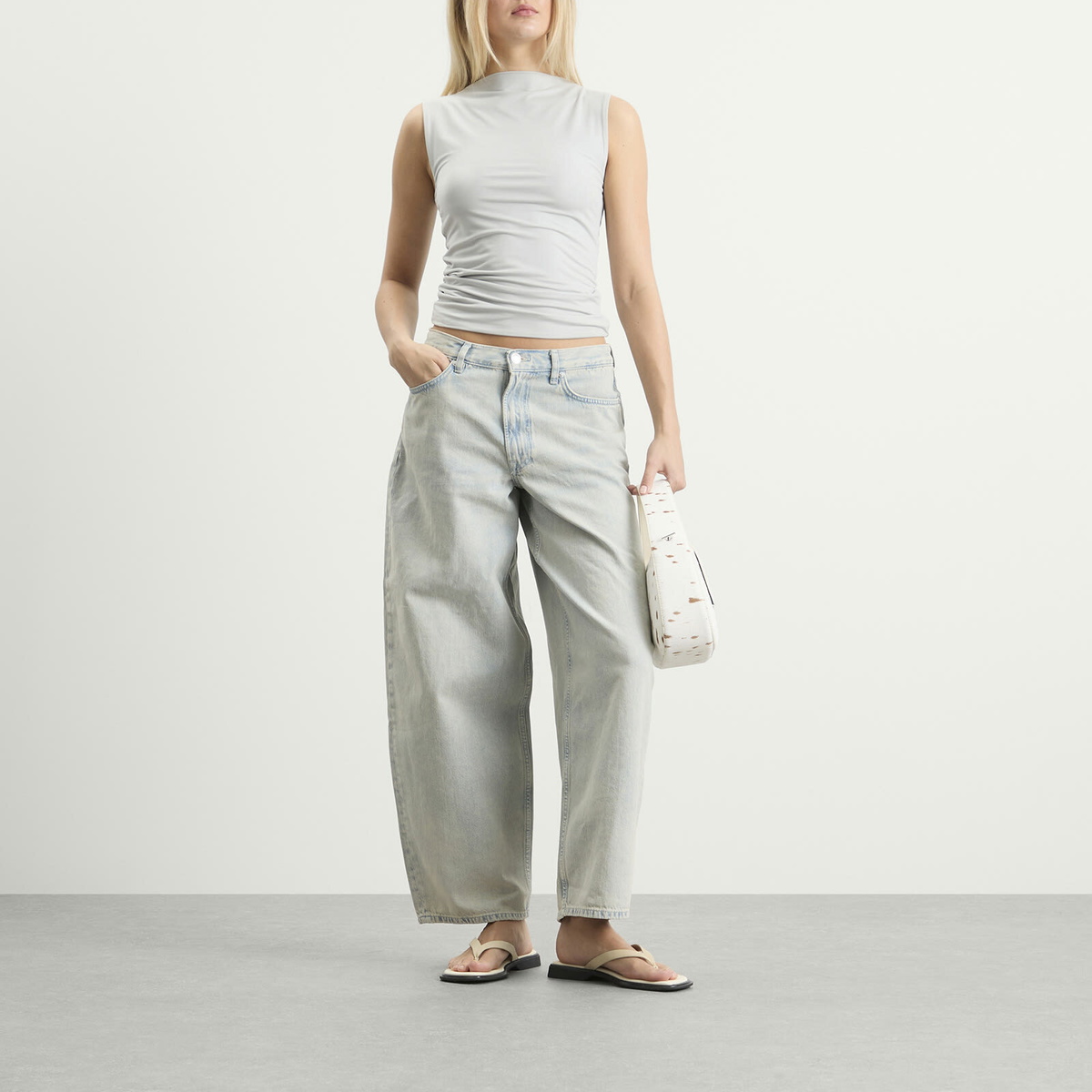 Samsøe Samsøe Women's Saharper Baggy Jeans in Pale Cloud