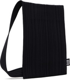 PLEATS PLEASE ISSEY MIYAKE Black Crepe Knit Bag