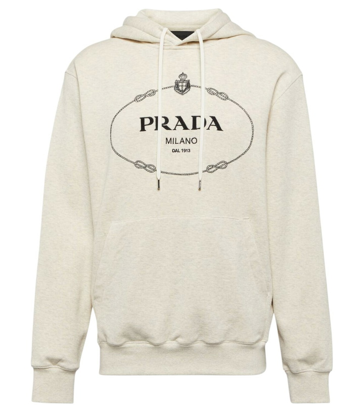 Photo: Prada Logo cotton hoodie