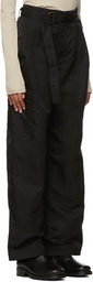 DEVEAUX NEW YORK Black Cinch Belt Trousers