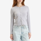 Samsøe Samsøe Women's Sajune Long Sleeve Cardigan in Light Grey Mel.