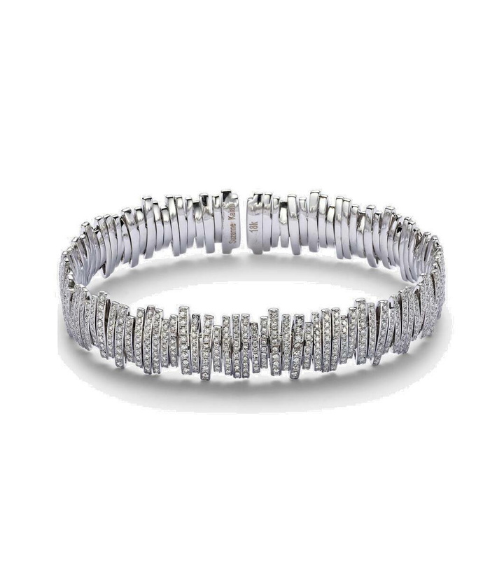 Photo: Suzanne Kalan Classic Medium 18kt white gold bracelet with diamonds
