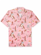 Reyn Spooner - Convertible-Collar Printed Woven Shirt - Pink