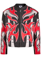 Warren Lotas Plastisol Puff Printed Armor Canvas Jacket Black Red