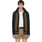 Fendi Brown Knit Forever Fendi Track Jacket