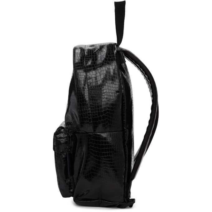 Comme des Garcons Black Small Croc Faux-Leather Backpack Comme des